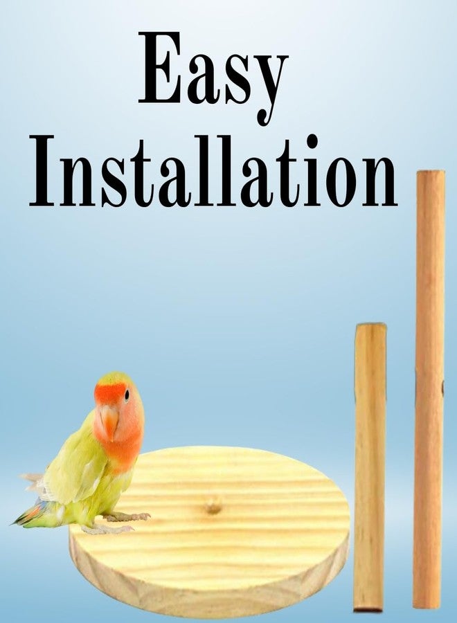 Sage Square Wood Sand Table Top Stand with Bird Playful Wood Sand Table Top Stand, Cage Accessory Perch Bird Toy for Budgies, Cockatiel, Parrot - The Ultimate Perching and Training Solution. - Image 5